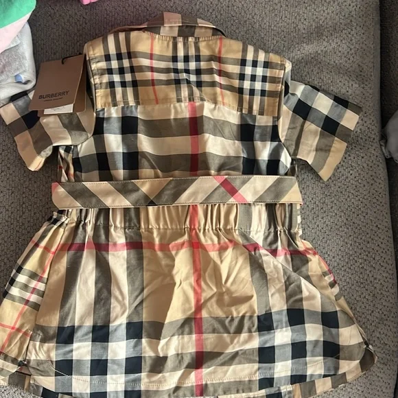 Baby Burberry Collared Dress